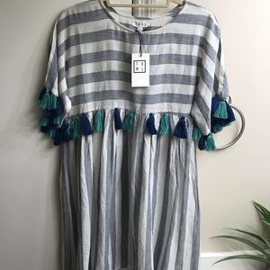 Red Dress Boutique Pom Pom dress ( NWT )